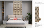 Set of 4 Oak Wood Effect Geometric Acoustic Decorative Wall Panels