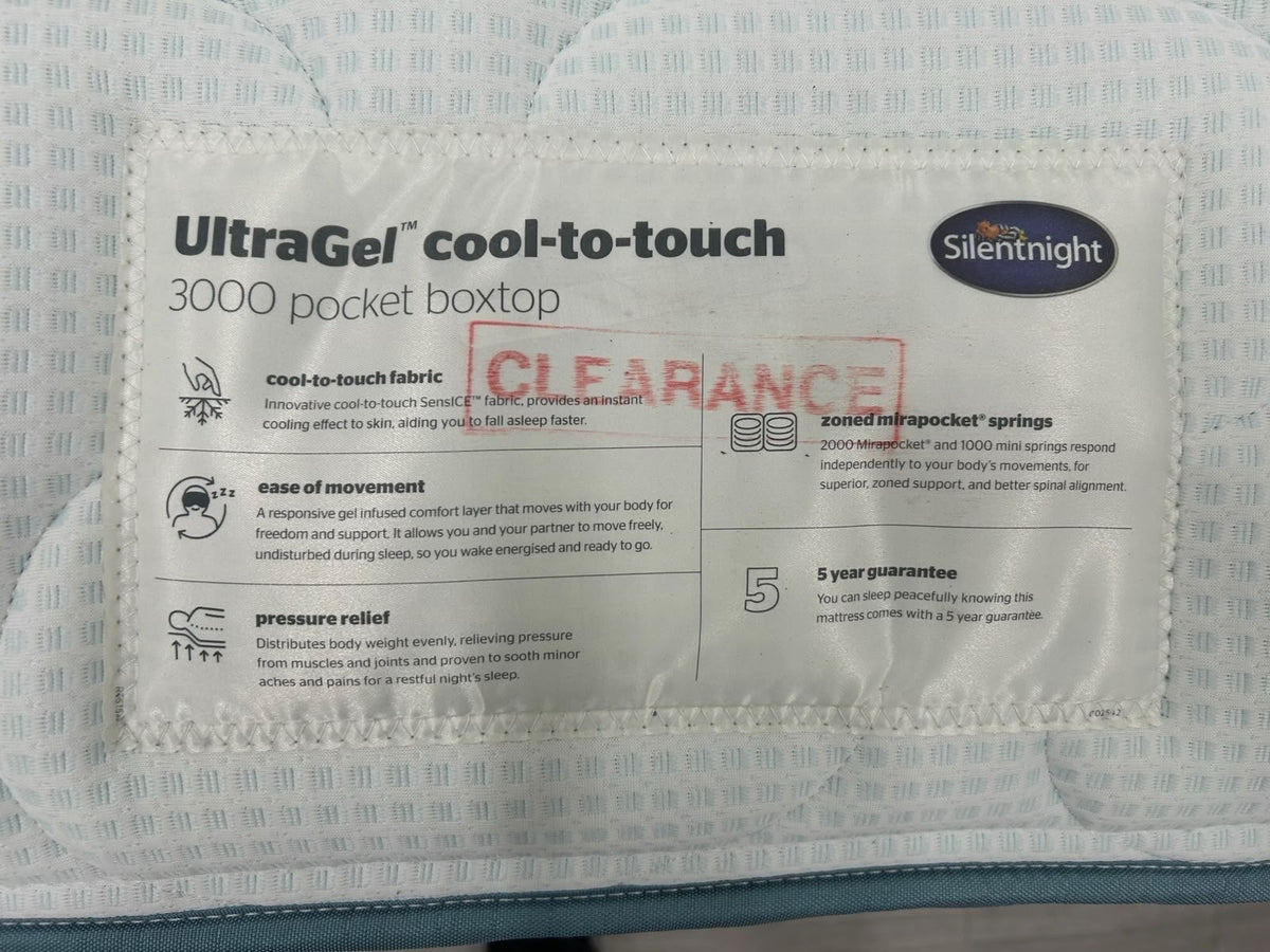 Silentnight 3000 Ultragel Cool To Touch Boxtop Mattress 4FT 6 Double RRP £1099