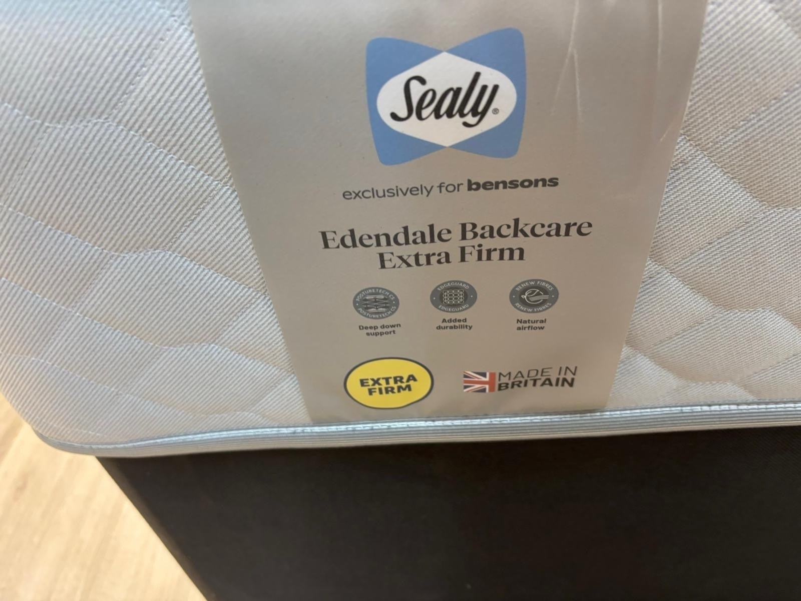 Sealy Edendale Backcare Support Firm Mattress 4FT 6 Double RRP £1299 A - Home Furniture Interiors