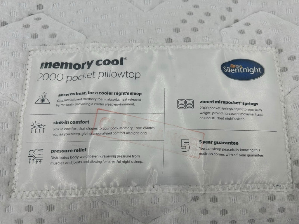 Silentnight Memory Cool 2000 Mattress 5FT Pillowtop RRP £875