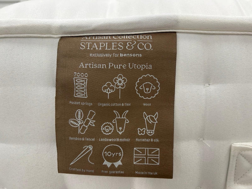Staples Co Pure Artisan Utopia Zip And Link Mattress 5FT Kingsize   - RRP £2699