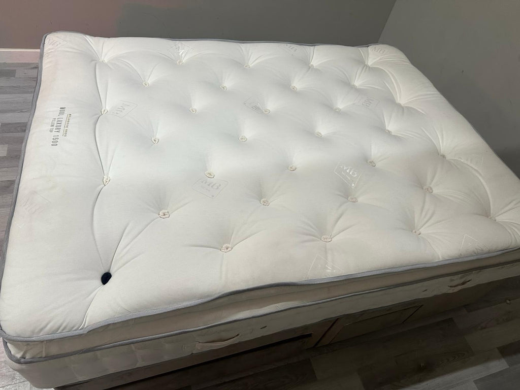 Millbrook Wool Luxury 1500 Pocket Pillow Top Mattress 6FT Superking - RRP £1269 - Home Furniture Interiors