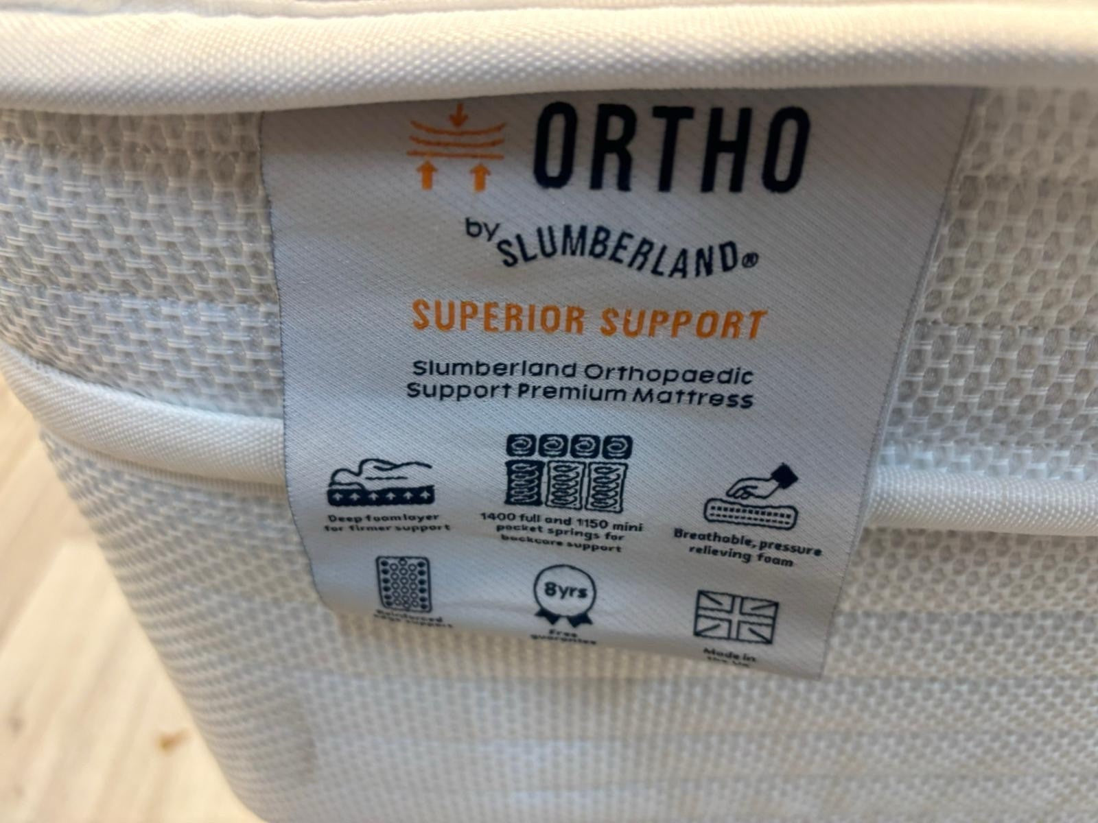 Slumberland Ortho Support Premium 4FT 6 Double Mattress - RRP £999 - Home Furniture Interiors