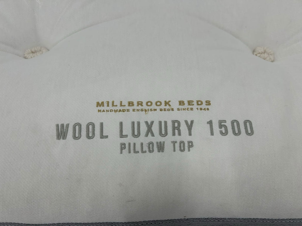 Millbrook Wool Luxury 1500 Pillowtop Medium 5FT Kingsize Mattress