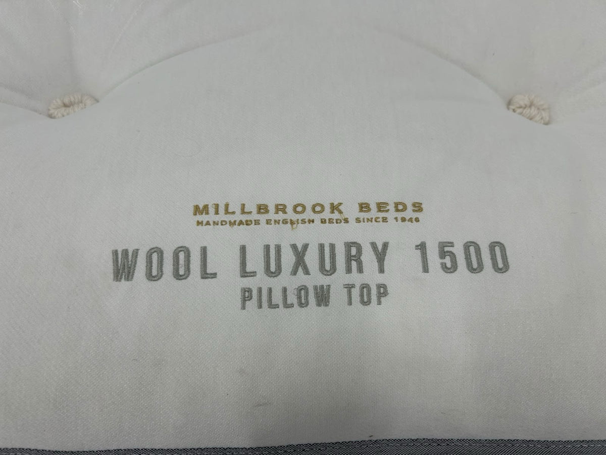 Millbrook Wool Luxury 1500 Pillowtop Medium 5FT Kingsize Mattress
