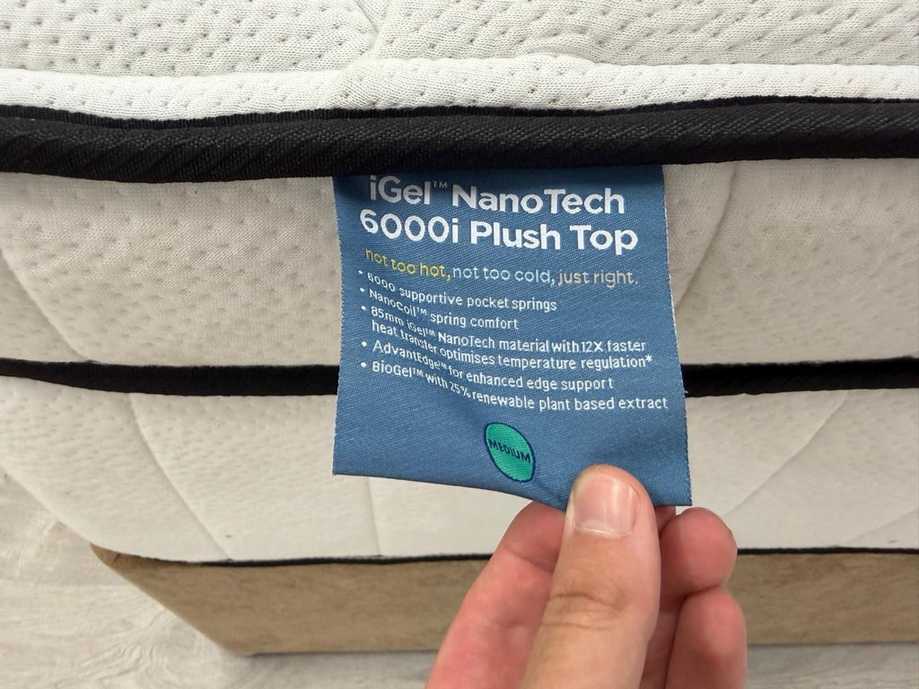 IGEL 6000i Nanotech 5ft Kingsize Plushtop Mattress Medium - RRP £2399