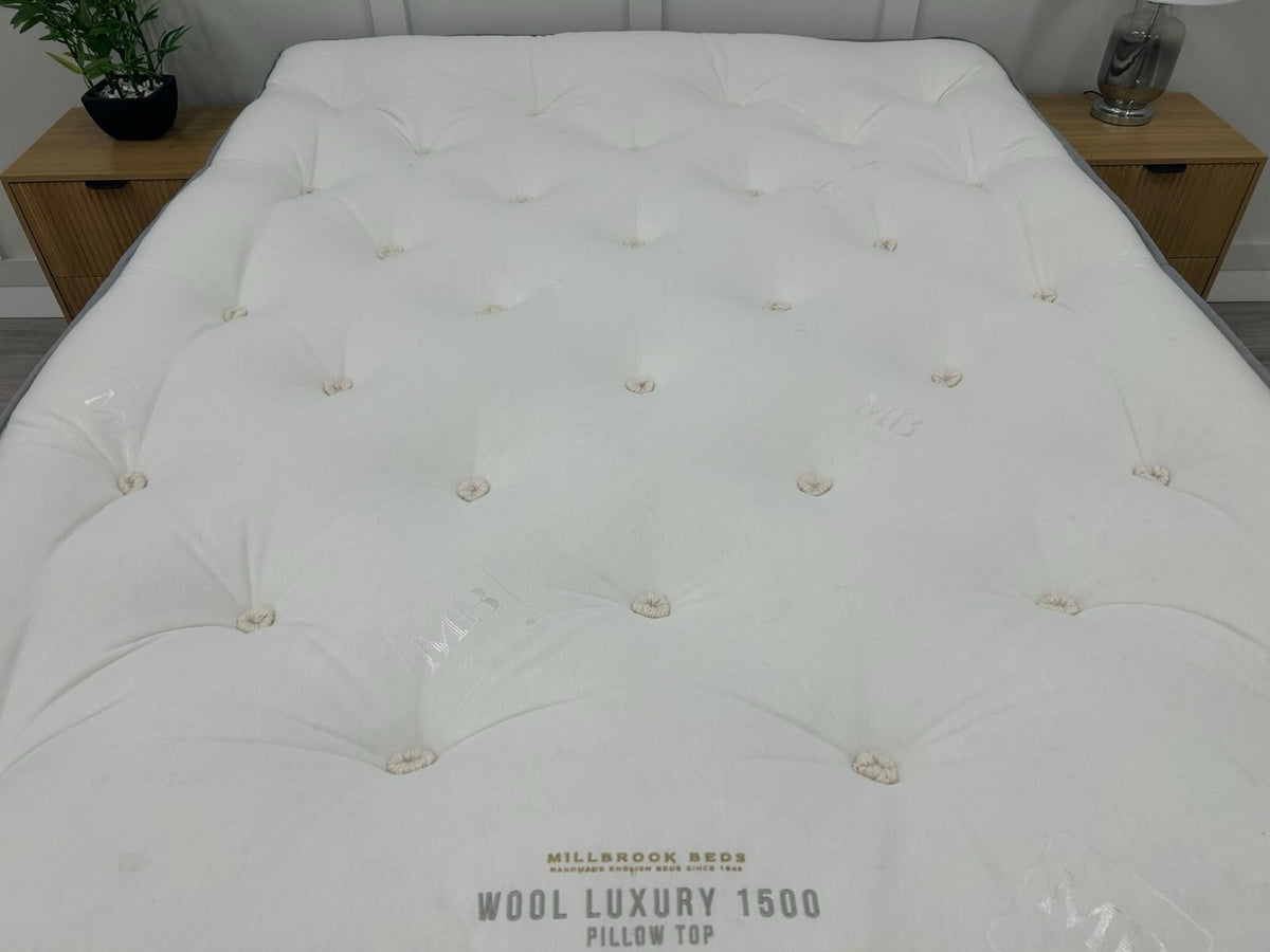 Millbrook Wool Luxury 1500 Pillowtop Medium 5FT Kingsize Mattress