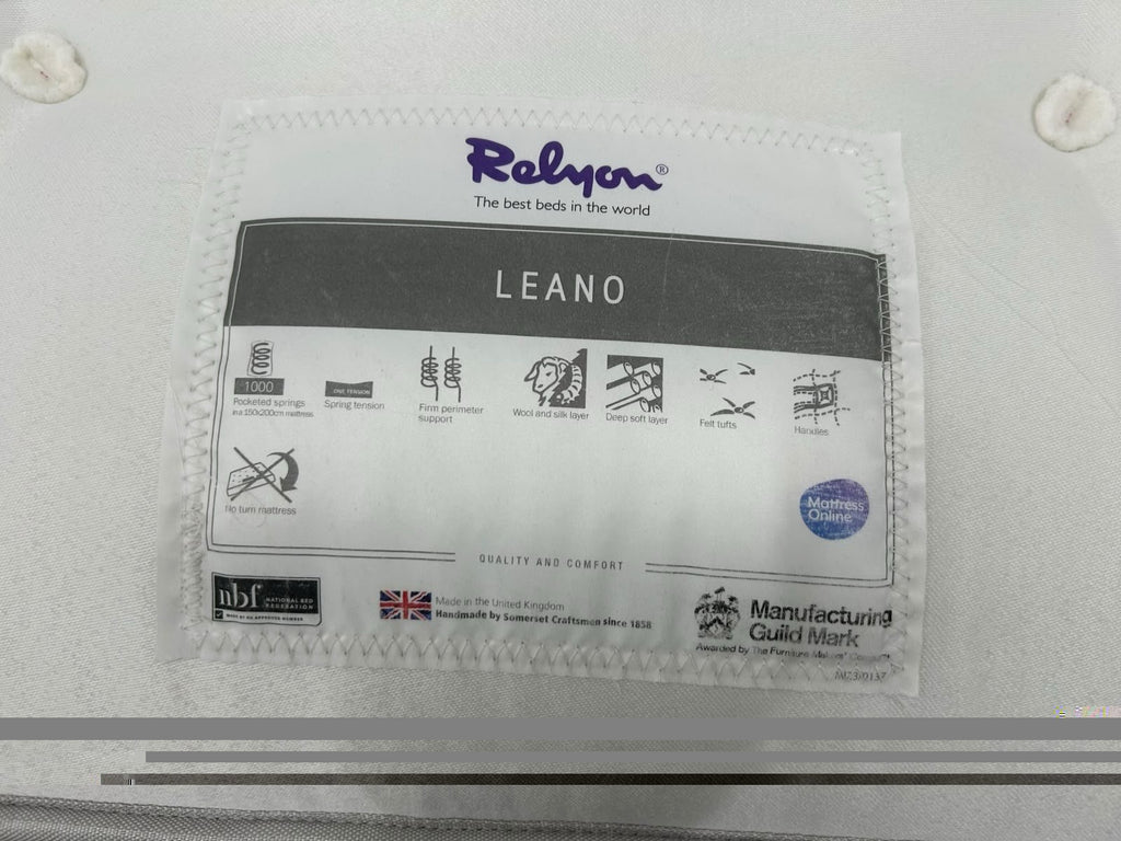 Relyon Leano 1000 Pocket Mattress 4FT 6 Double Mattress RRP £609 Firm