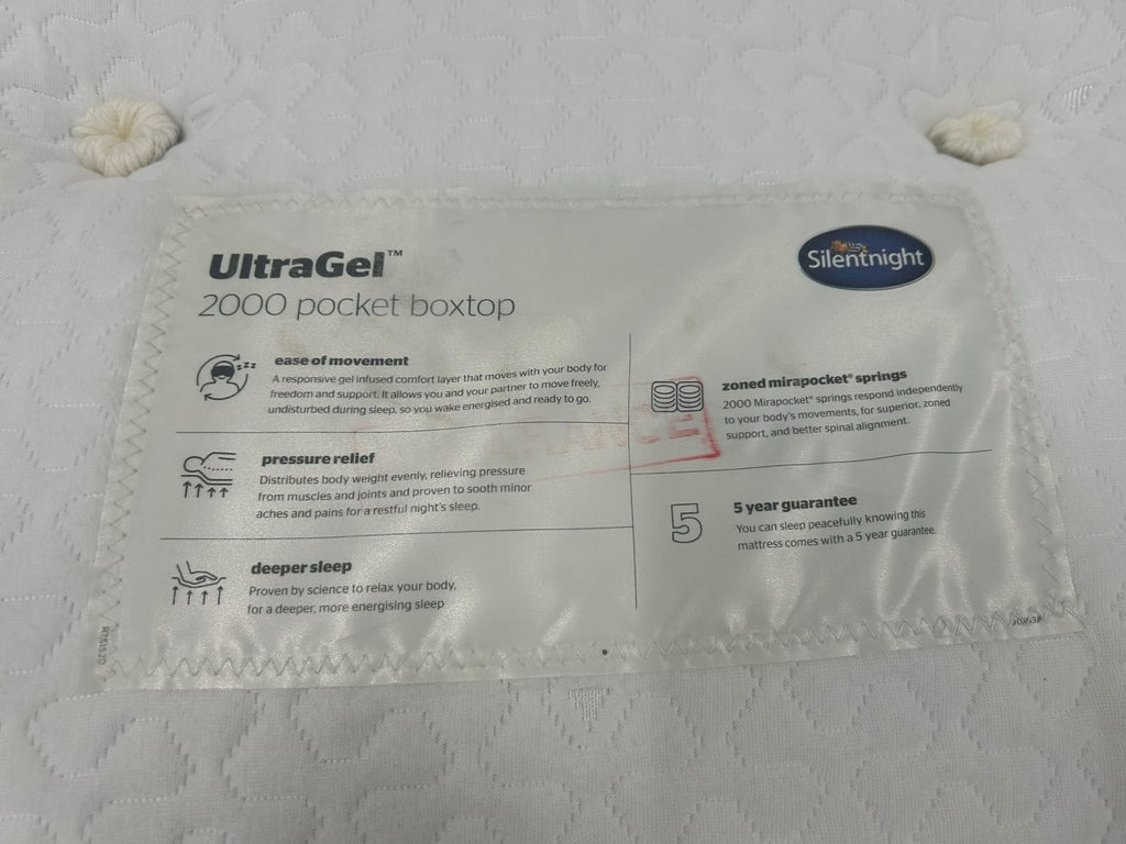 Silentnight Ultra Gel 2000 Box Top  6 Double RRP £1499