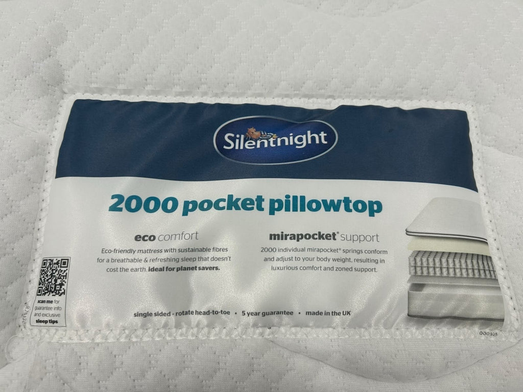 Silentnight 2000 Eco Comfort Pillow Top Mattress 5FT Kingsize RRP £899