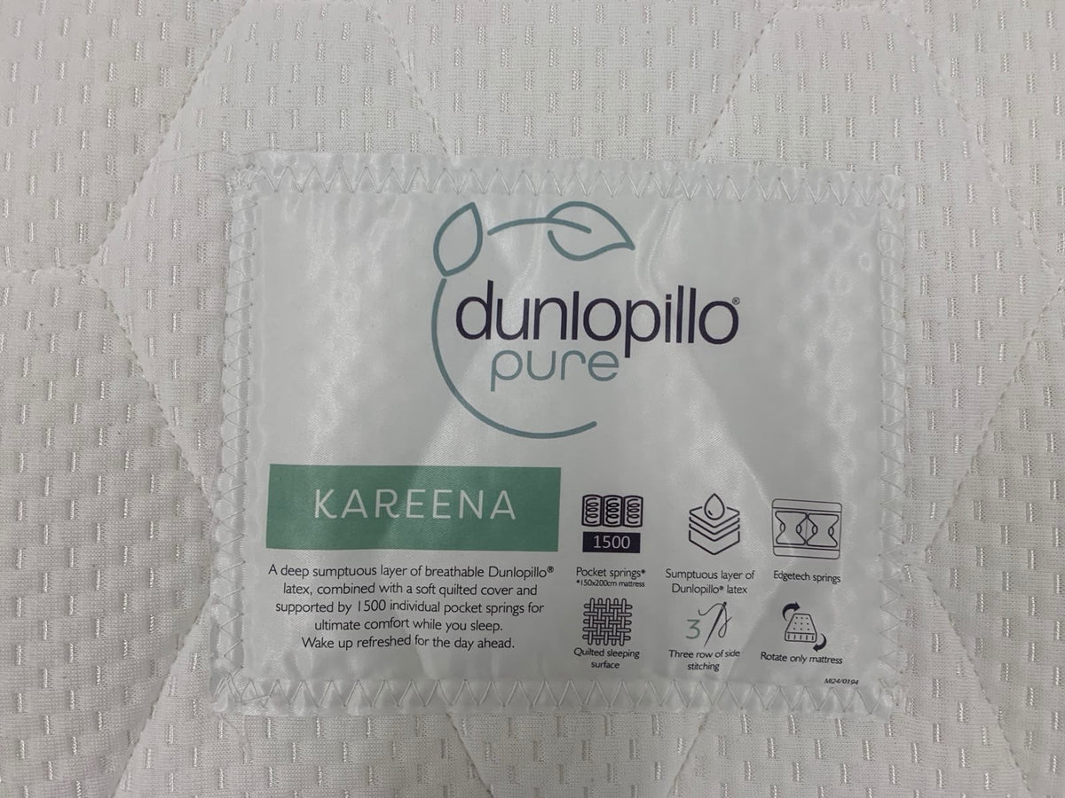 Dunlopillo Kareena 1500 Pocket Latex 4FT 6 Double Mattress RRP £1399 Medium Firm