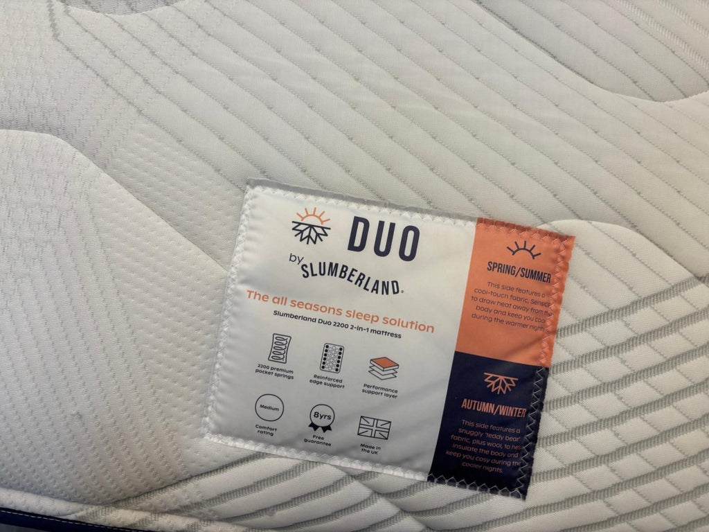 Slumberland Duo 2200 Pocket 2-In-1 Mattress, 5ft Kingsize, Medium - RRP £1199 - Home Furniture Interiors