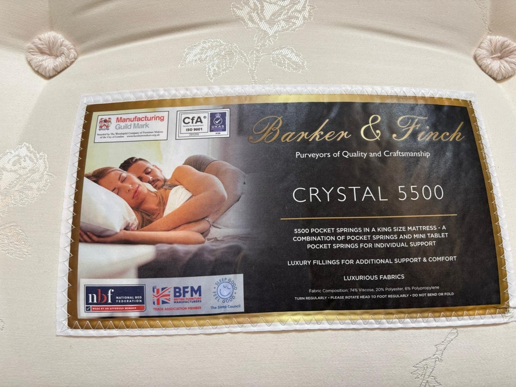 Barker And Finch EU Kingsize 160cm Zip & Link 5500 Pocket Mattress RRP £1699