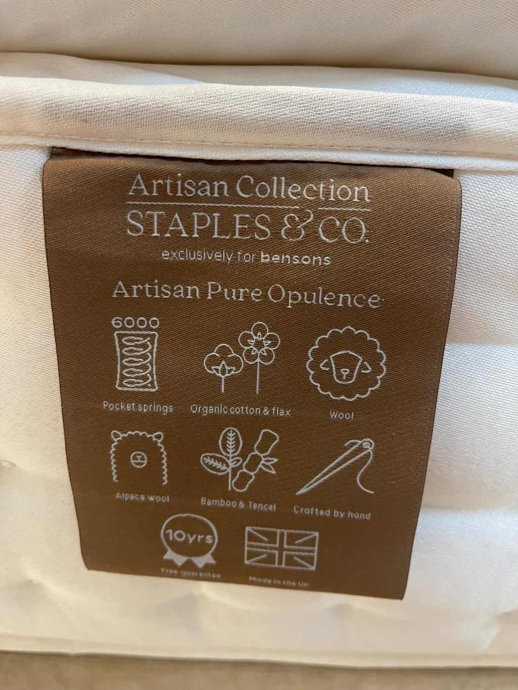 Staples and Co Artisan Opulence Mattress 6ft Superking - RRP £1899 Firm A - Home Furniture Interiors
