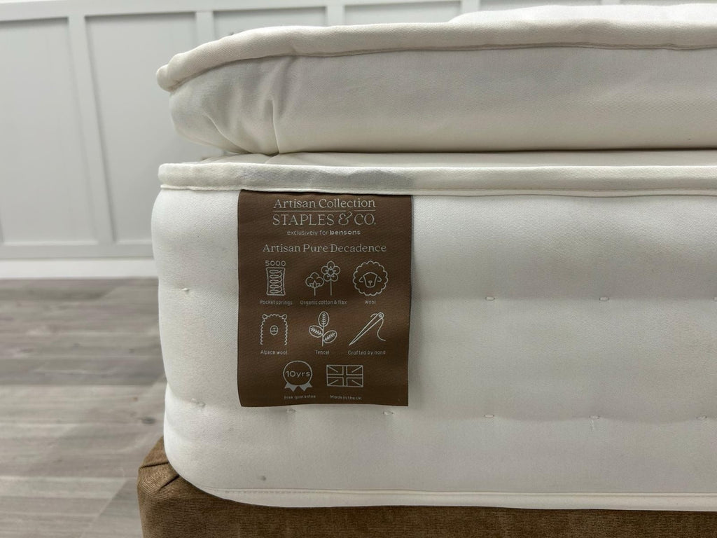 Staples and Co Artisan Pure Decadence Mattress 6FT Superking RRP £1899 Firm