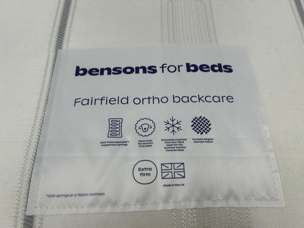 Benson For Beds Fairfield Backcare Mattress 6FT Superking Ortho RRP £959
