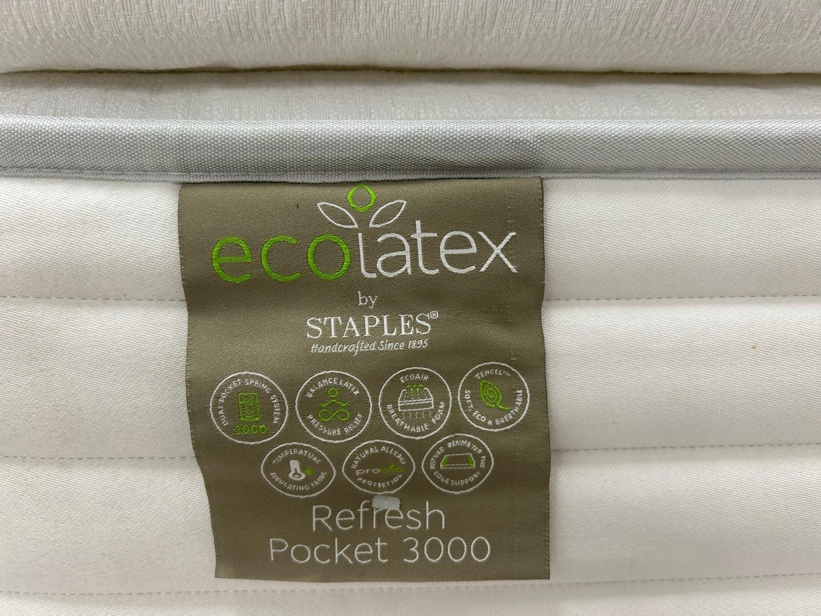Staples and Co Refresh Eco Latex Pocket 3000 Mattress 5FT Kingsize RRP £1,599