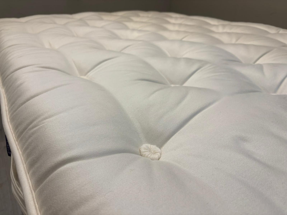 Harrison Spinks 2750 Ely Ortho 4FT 6 double mattress with firm support, featuring plush fabric cover and detailed internal layers.