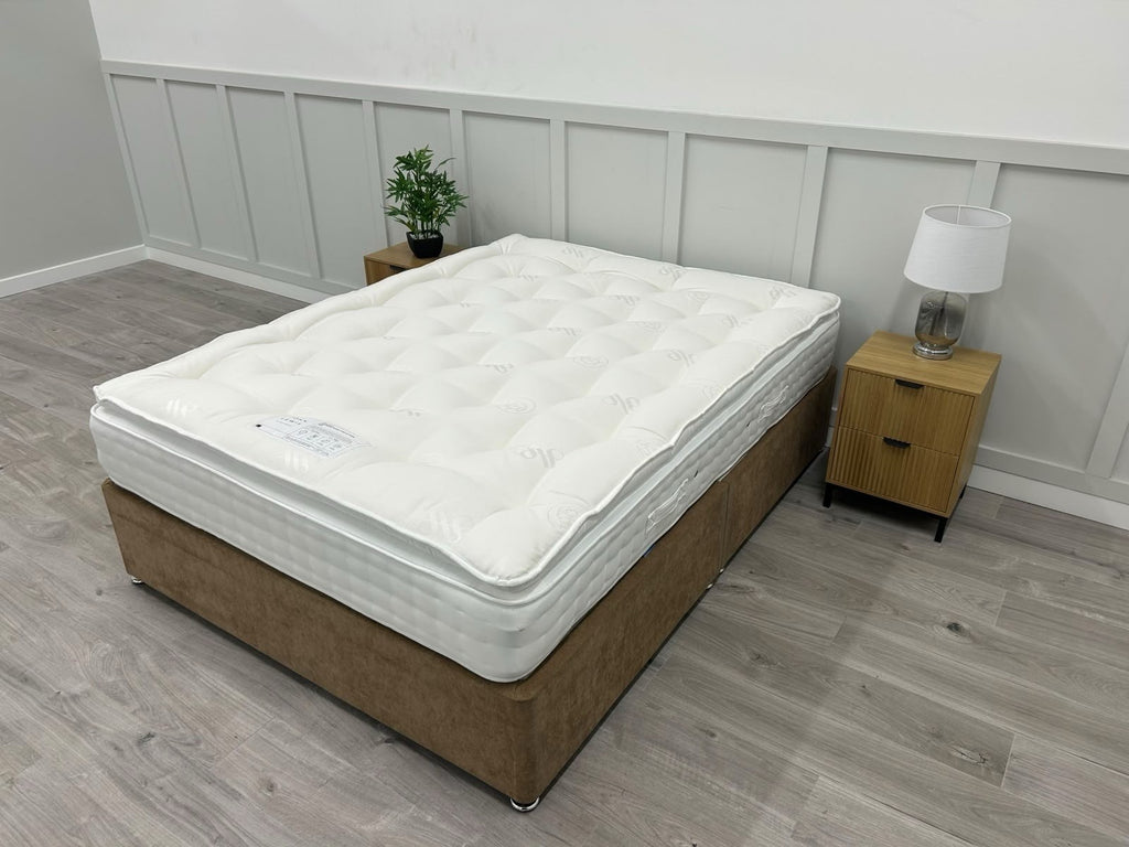 John Lewis Waitrose Wool 1800 Pillowtop Mattress, Medium 5FT Kingsize RRP £1199