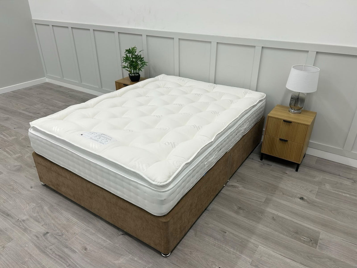 John Lewis Waitrose Wool 1800 Pillowtop Mattress, Medium 5FT Kingsize RRP £1199