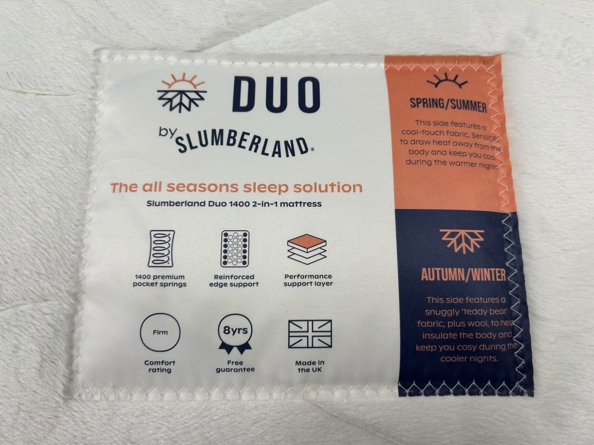 Slumberland Duo 1400 Mattress 5FT Kingsize RRP £1199