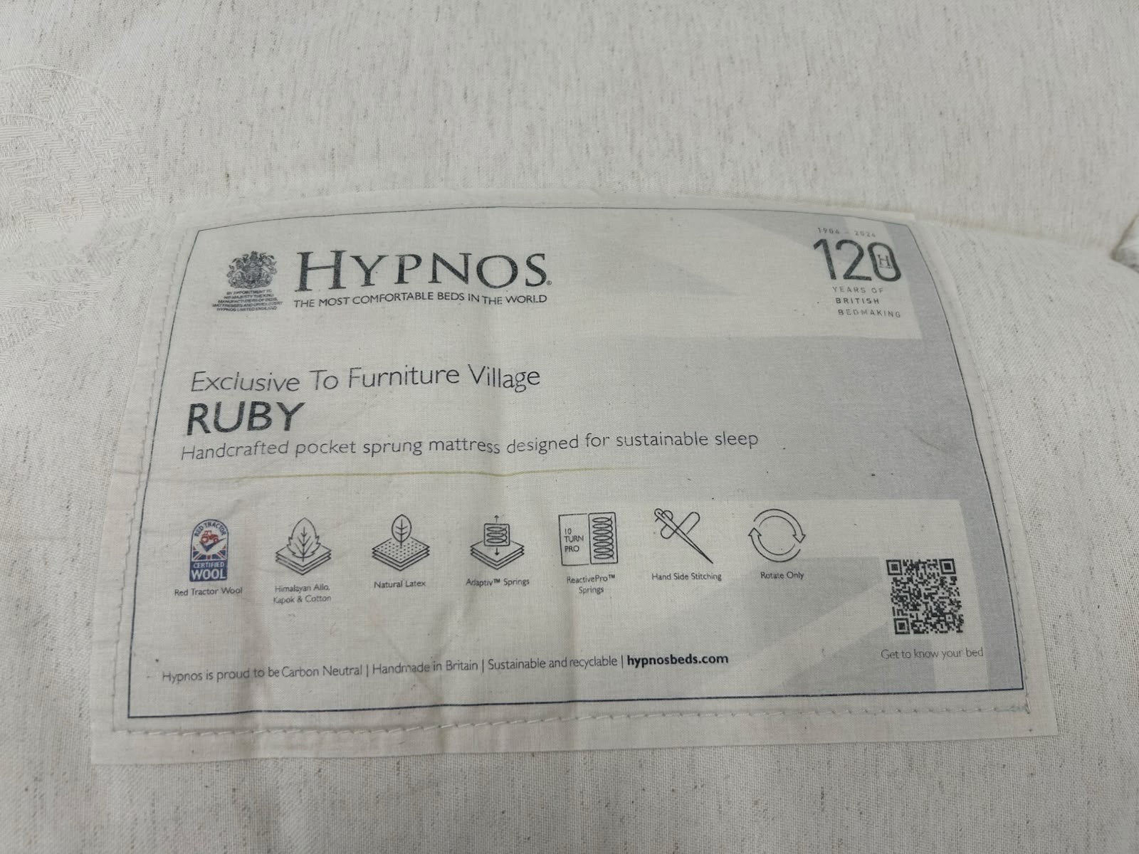 Hypnos Bespoke Ruby Pillowtop Firm 6FT SuperKing Mattress RRP £4,799