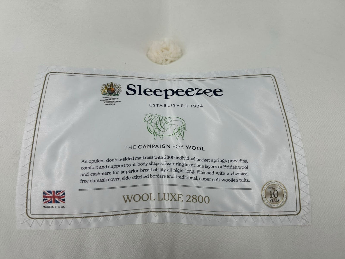 Sleepeezee Campaign for Wool Luxe 2800 Mattress 3FT Single RRP £699