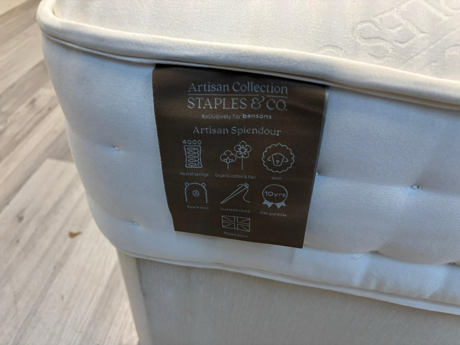 Staples and Co Artisan Splendour Mattress, 4ft 6 Double, Firm - RRP £1,199 - Home Furniture Interiors