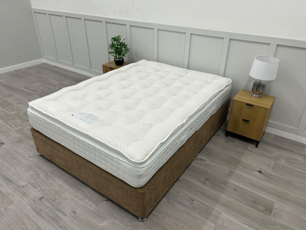 John Lewis Waitrose Wool 1800 Pillowtop Mattress, Medium 5FT Kingsize RRP £1199