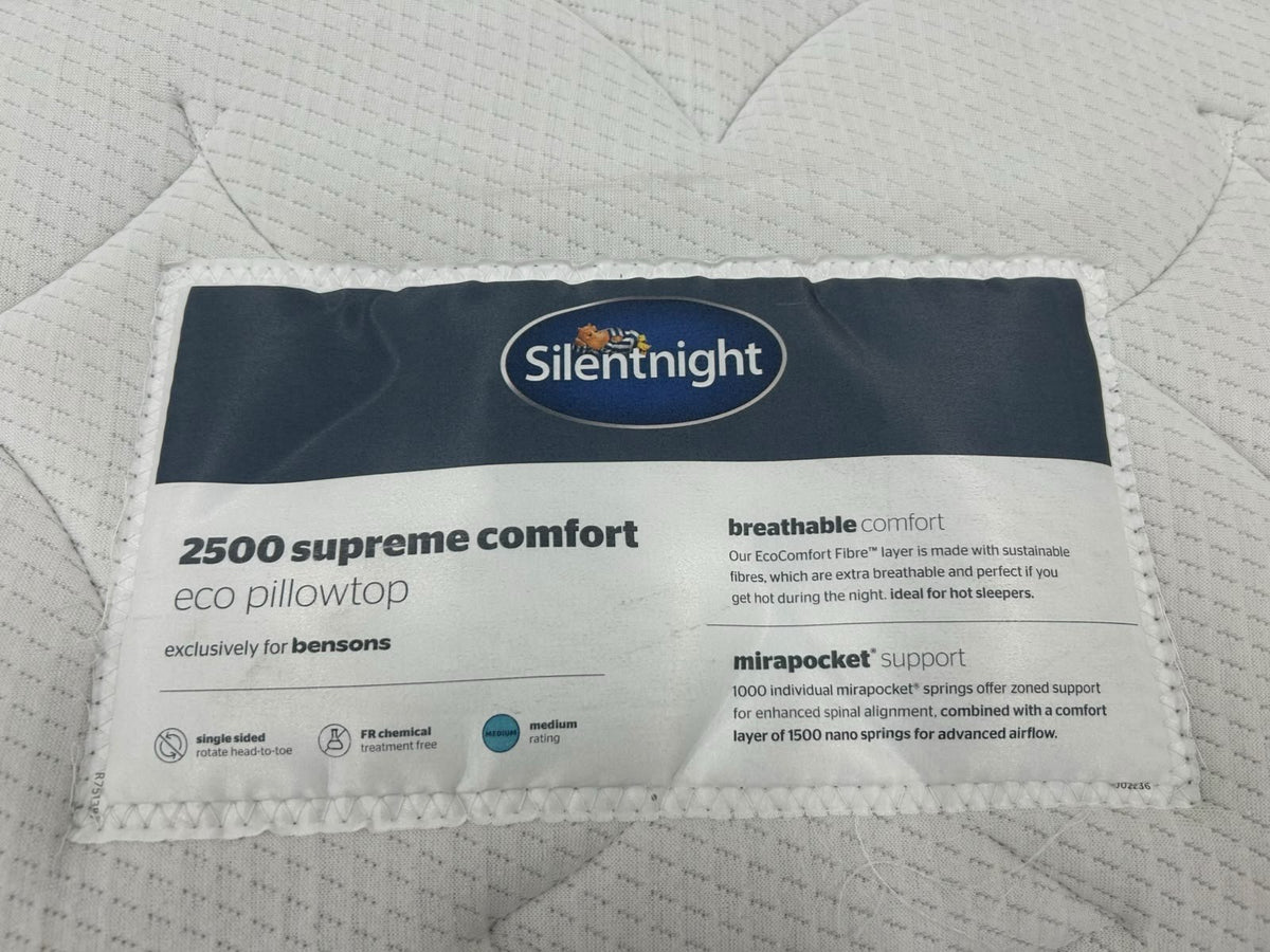 Silentnight 2500 Eco Dual Supreme Comfort Pillowtop Mattress 4FT 6 Double
