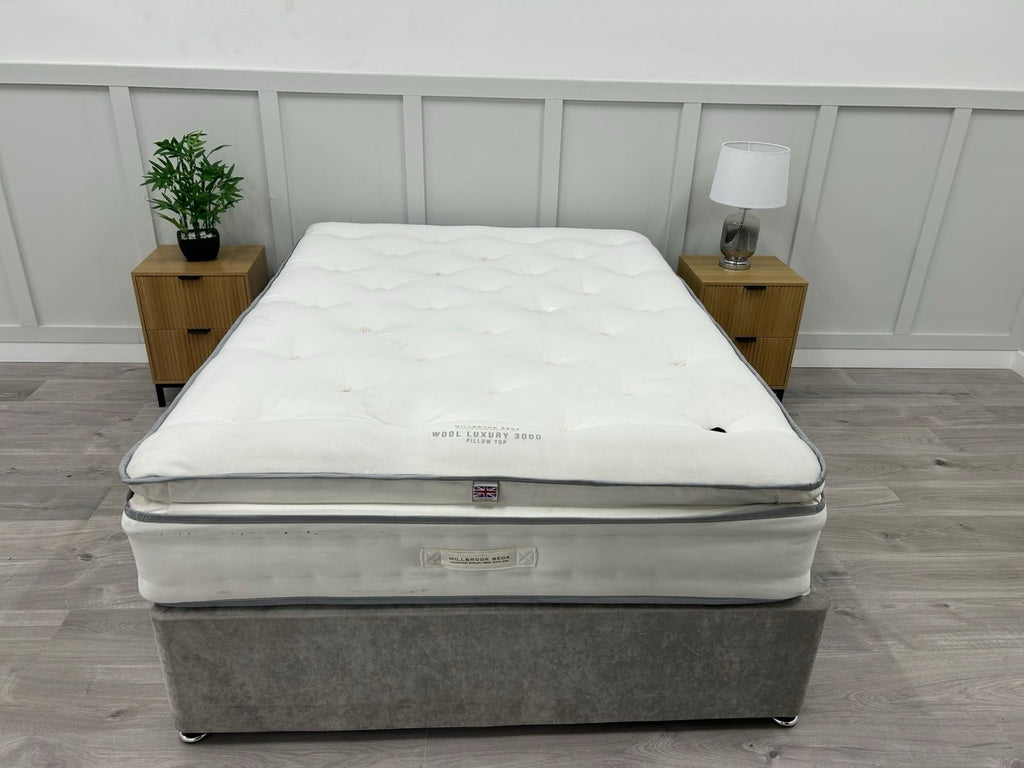 Millbrook Wool Luxury 3000 Pillowtop 4FT 6 Double Mattress Medium RRP £1795
