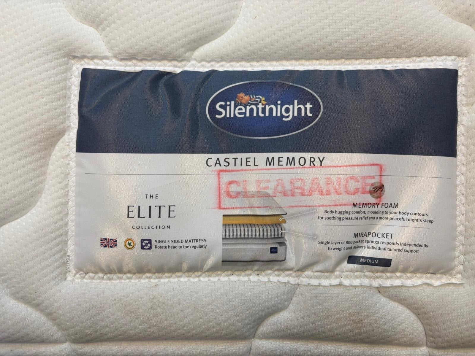 Silentnight Mirapocket Castiel Memory 800 King Size Mattress RRP £699 - Home Furniture Interiors