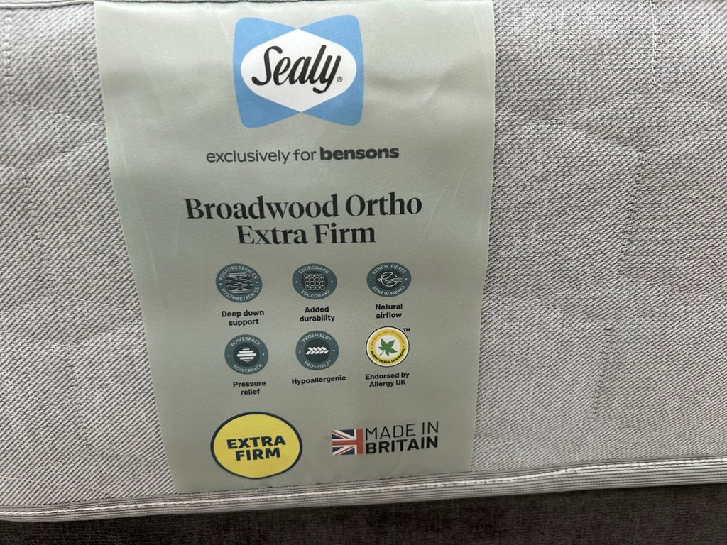 Sealy Broadwood Ortho Extra Firm Mattress 6FT Superking RRP £1699