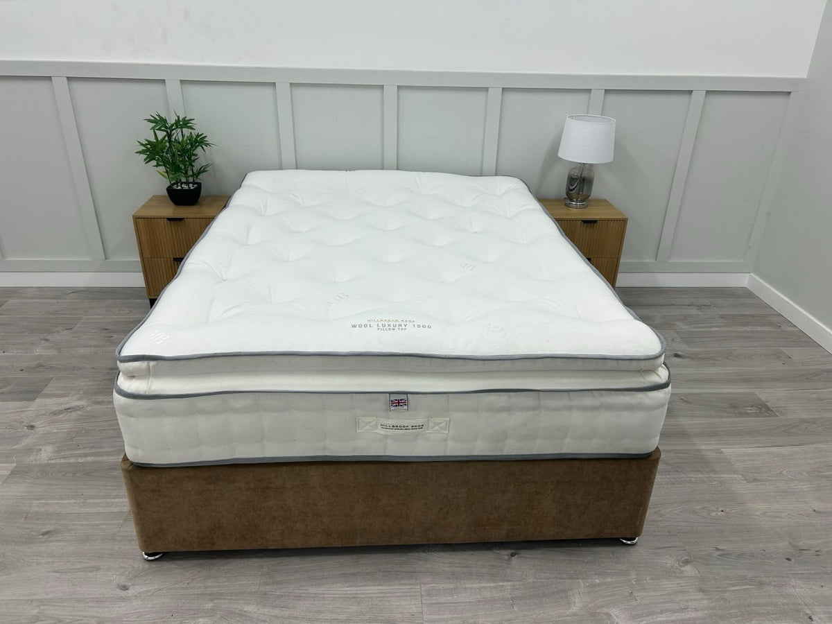 Millbrook Wool Luxury 1500 Pillowtop Medium 5FT Kingsize Mattress