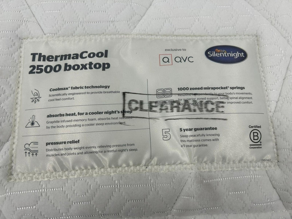 Silentnight Therma Cool Memory 2500 Boxtop 4FT 6 Double Mattress RRP £1099
