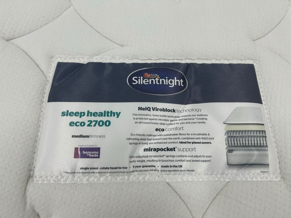 Silentnight Sleep Healthy Eco 2700 Mattress 5FT Kingsize Medium RRP £1095