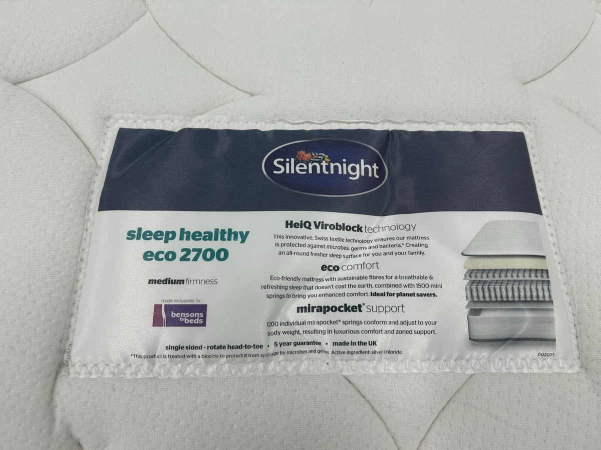 Silentnight Sleep Healthy Eco 2700 Mattress 5FT Kingsize Medium RRP £1095