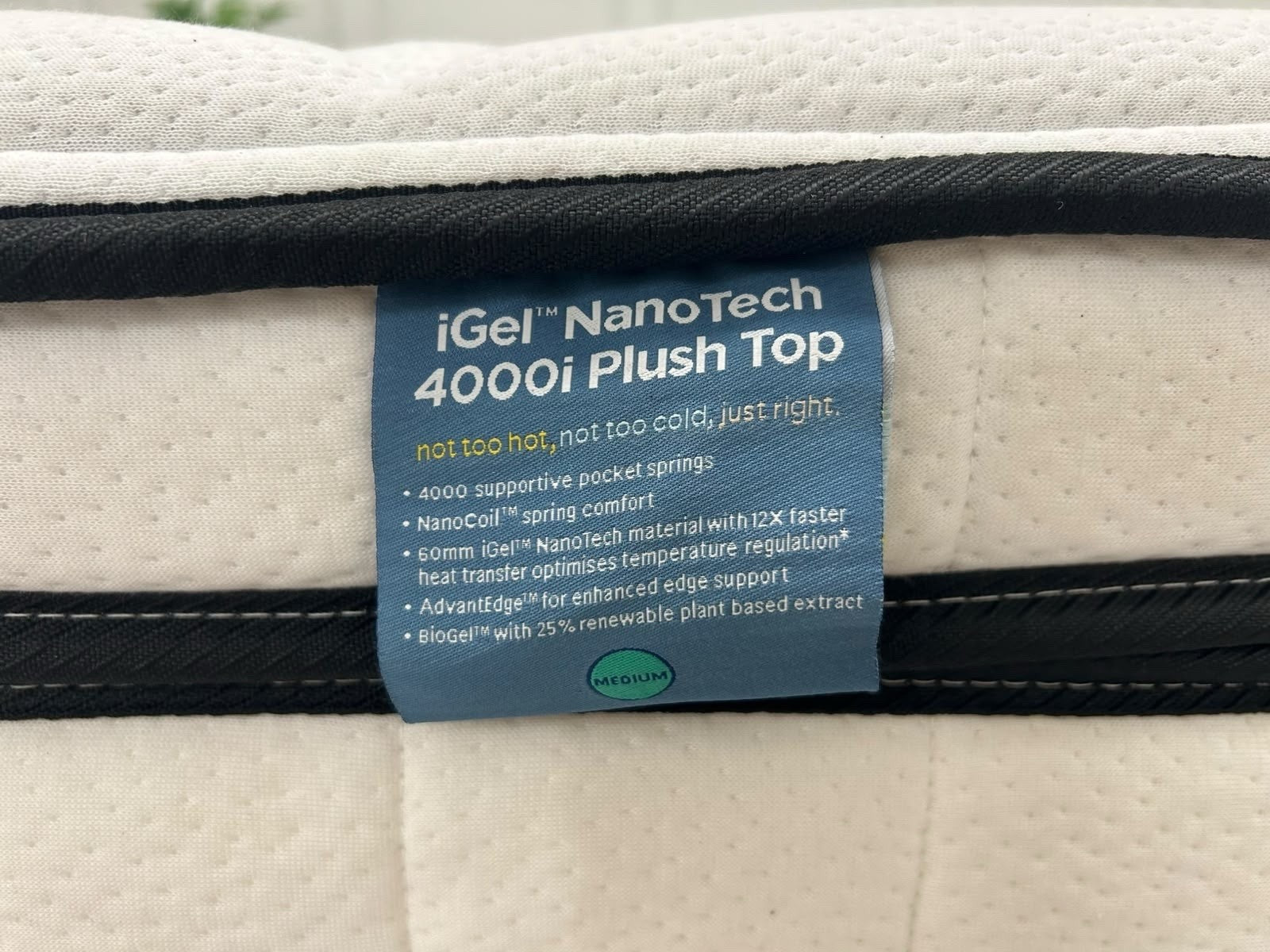 IGEL 4000i Nanotech 4FT 6 Double Plushtop Mattress Medium  - RRP £1899