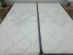 Sealy Newton 6FT Super King zip and link firm mattress with plush fabric cover and visible mattress edges, showcasing a luxurious sleep surface.