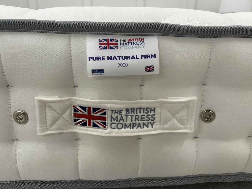 British Mattress Pure Natural Firm 2000 4FT 6 Double 100 Night Sleep Trial