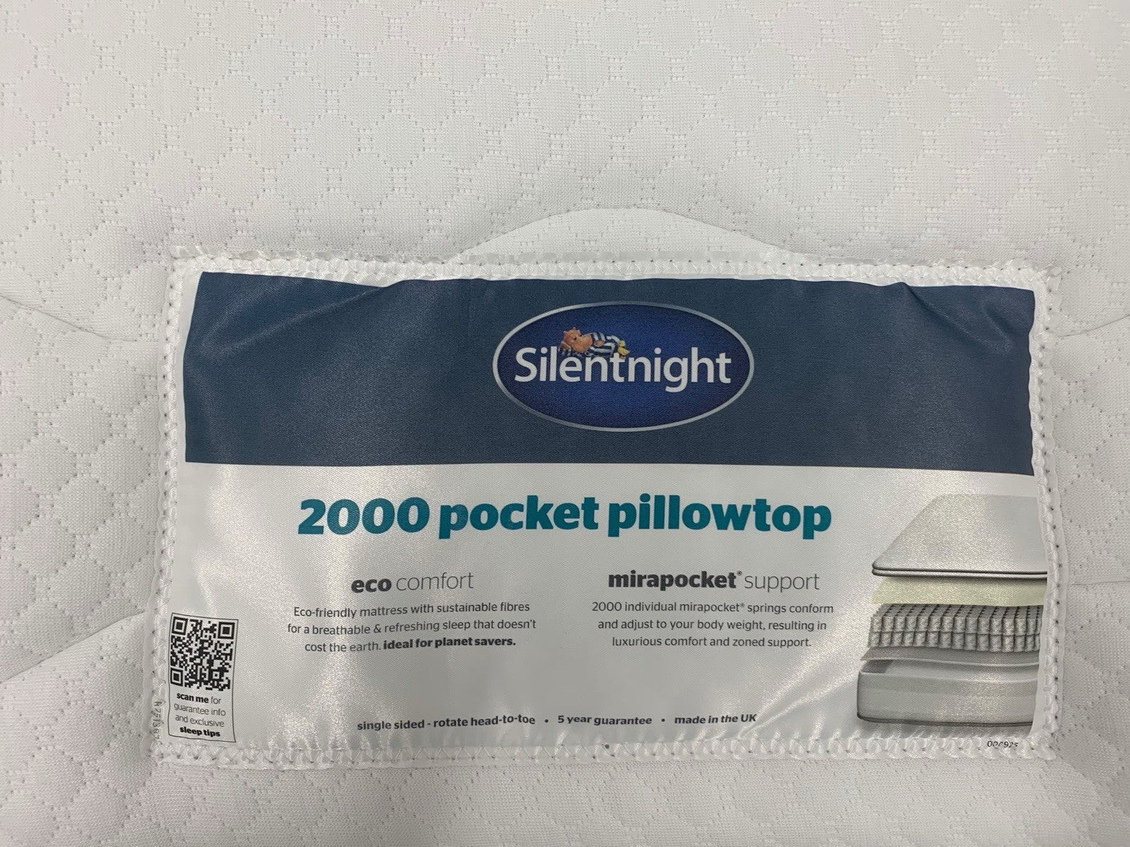 Silentnight 2000 Eco Comfort Pillow Top Mattress 6FT Superking RRP £1099