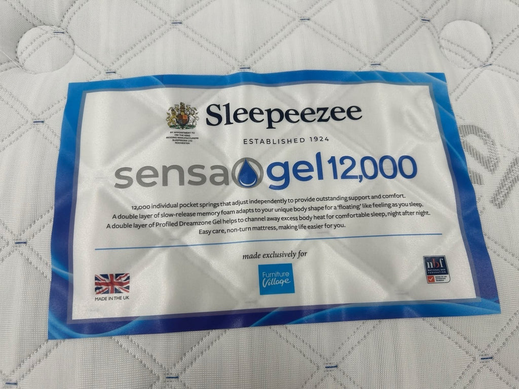 Sleepeezee SensaGel 12000 Mattress 5FT Kingsize With Topper 42cm Depth RRP £3499