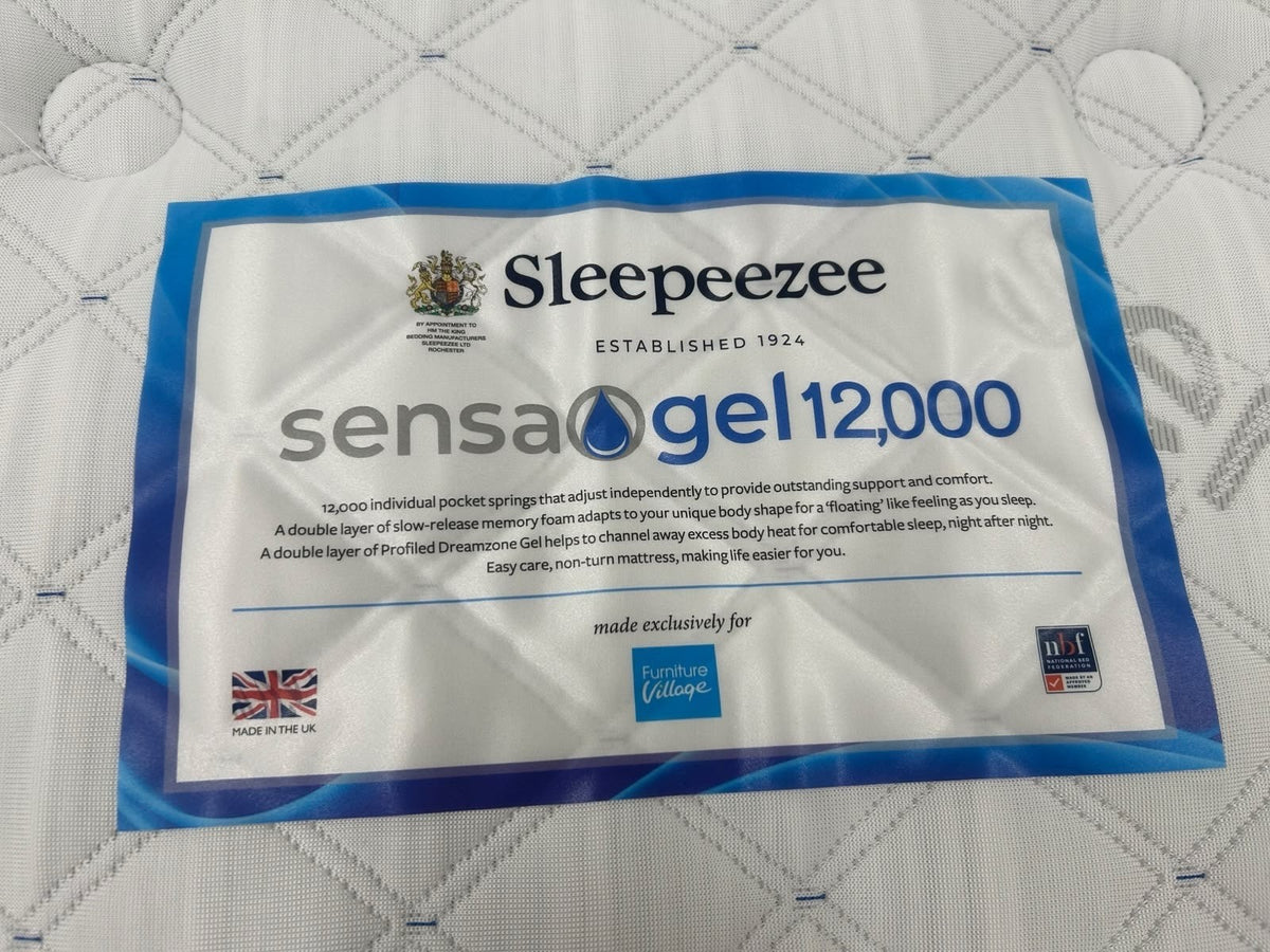 Sleepeezee SensaGel 12000 Mattress 5FT Kingsize With Topper 42cm Depth RRP £3499