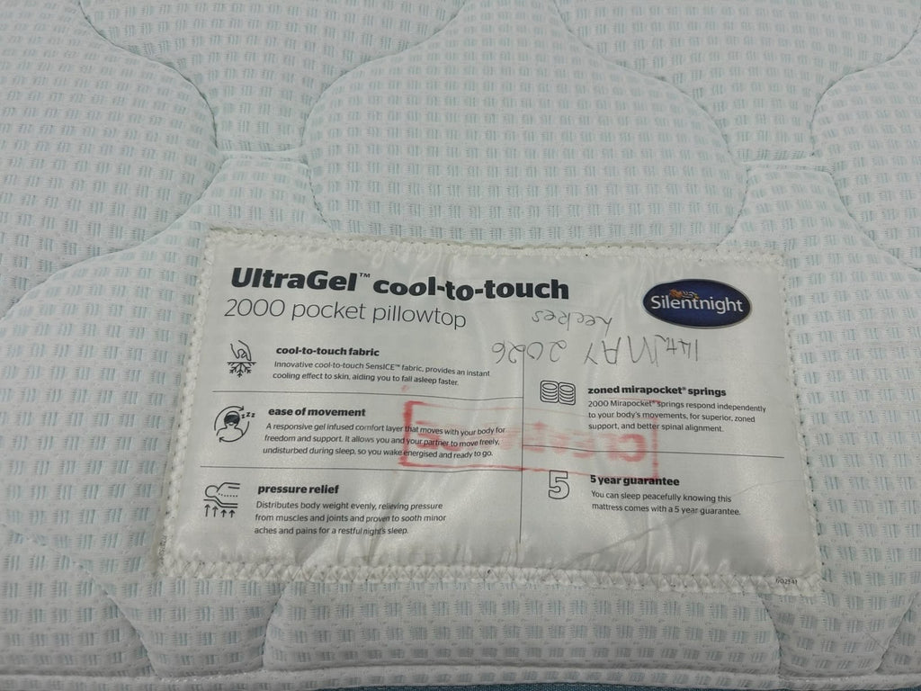SilentnightUltraGel Cool-to-touch 2000 Pocket Mattress 5FT Kingsize RRP £1299