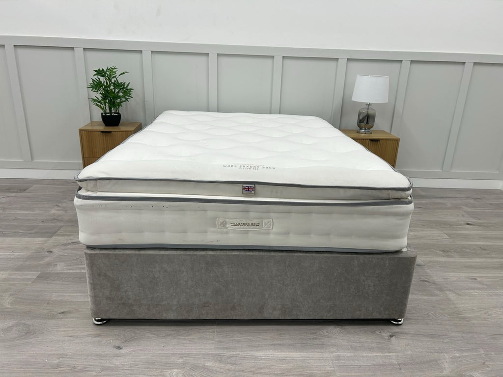 Millbrook Wool Luxury 3000 Pillowtop 4FT 6 Double Mattress Medium RRP £1795