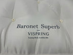Vispring Baronet Superb 5FT Kingsize firm spring mattress with plush fabric cover, showcasing luxurious and supportive bedding.