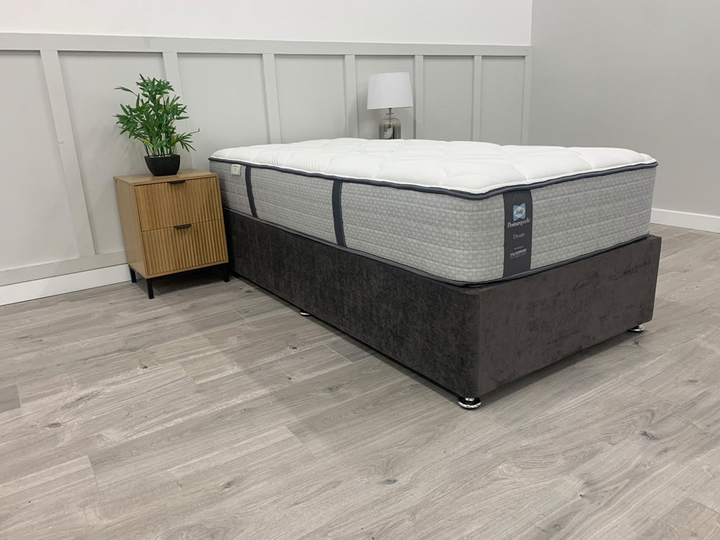 Sealy Posturepedic Elevate Blackwood 3FT single firm mattress in side view