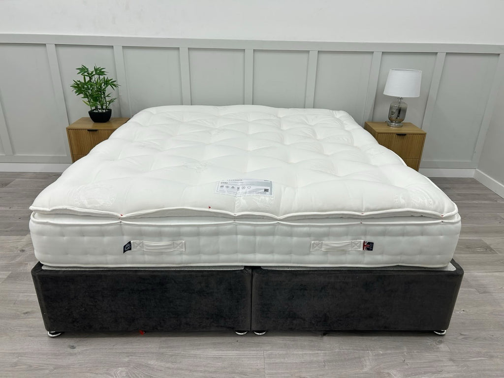 Hypnos Bespoke Opal 6FT Super King mattress with firm support, showcasing plush pillowtop and luxurious fabric finish.