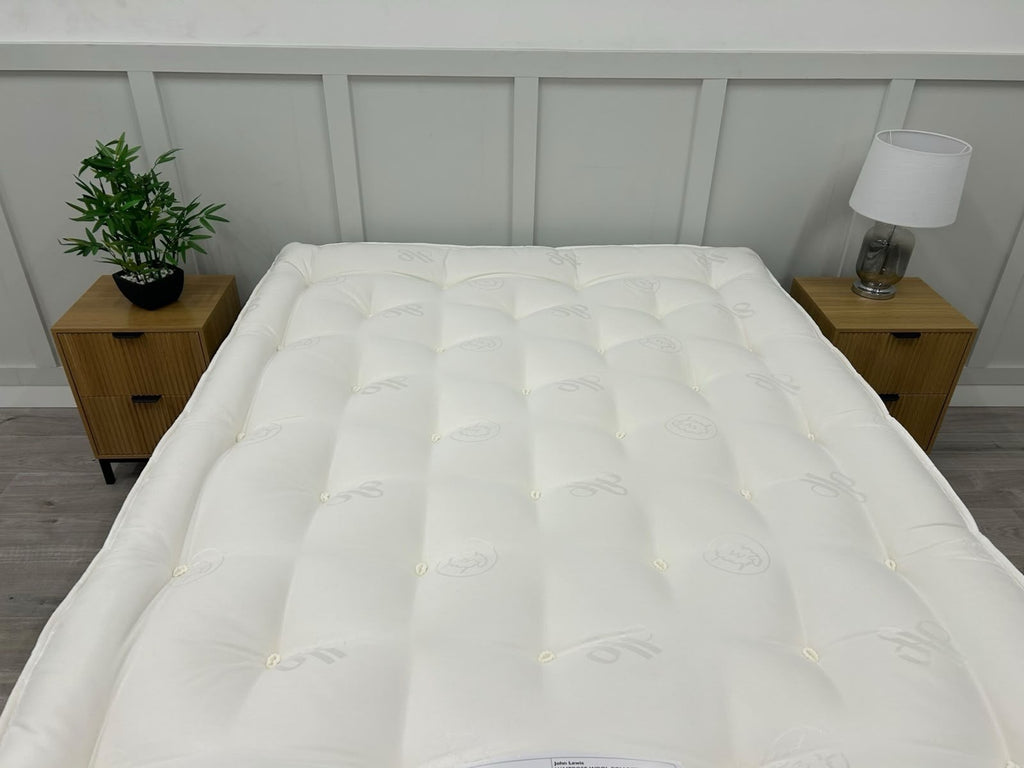 John Lewis Waitrose Wool 1800 Pillowtop Mattress, Medium 5FT Kingsize RRP £1199