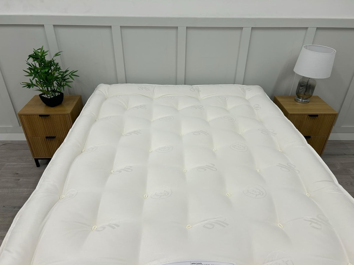 John Lewis Waitrose Wool 1800 Pillowtop Mattress, Medium 5FT Kingsize RRP £1199